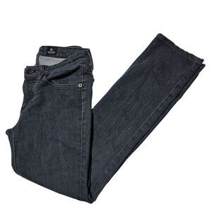 AG Stevie Slim Straight Jeans Womens Size 26 Low Rise Dark Wash Denim Pants